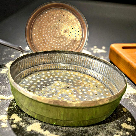Antique Brass Colander in Pair | Traditional Kitchen & Table Collection