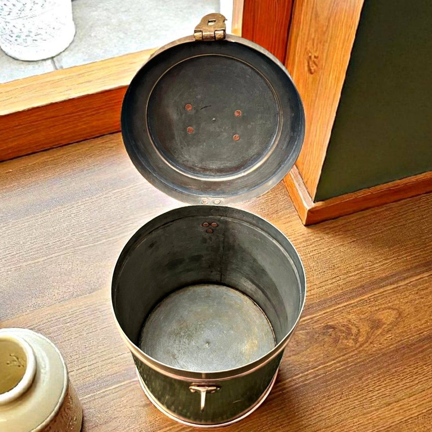 Antique Brass Storage Box 5L | Heavy Traditional Pital Utility & Decor Container