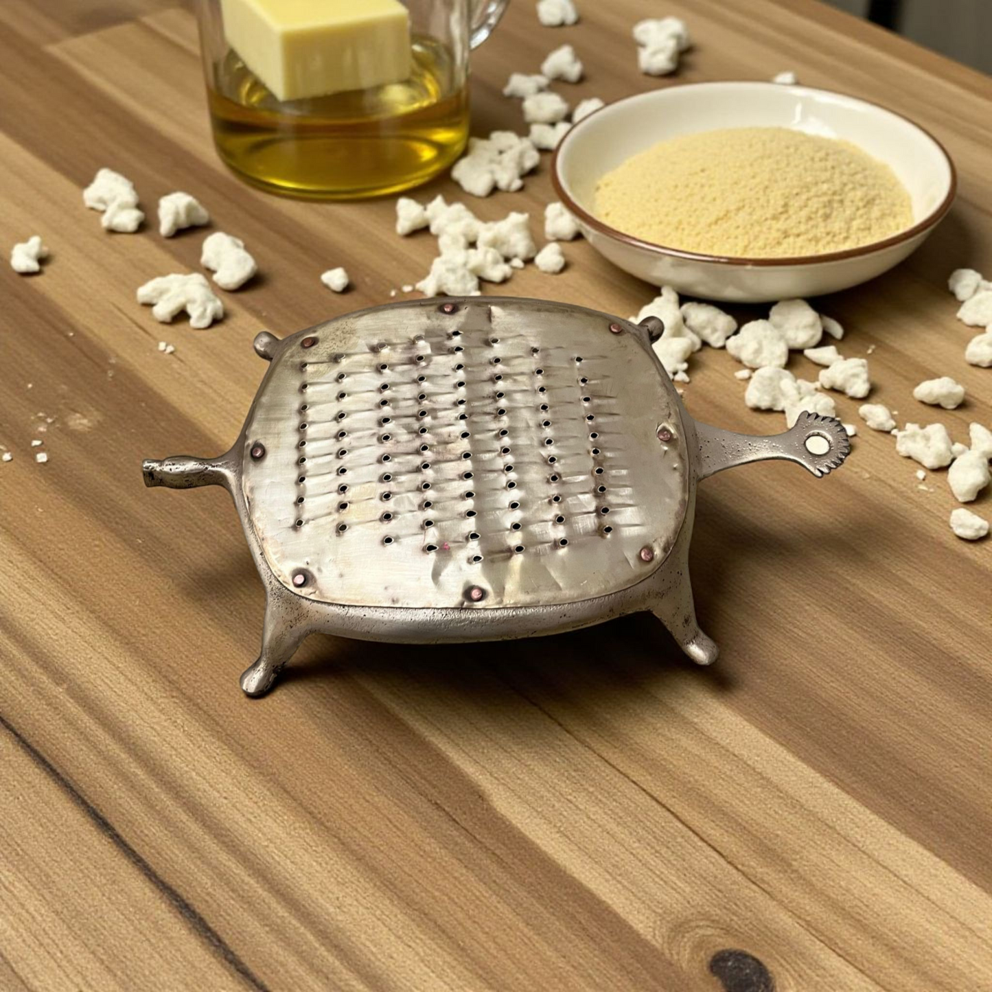 Antique Brass Grater | Tortoise Shaped Khichni | Traditional Kitchen Utensil | 2nd Size