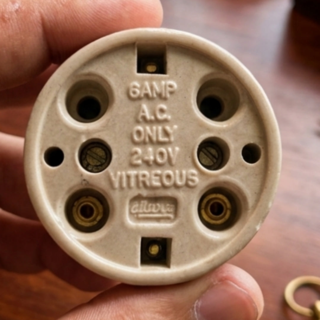 Vintage Bakelite Rotary Sockets Panel Set of 3