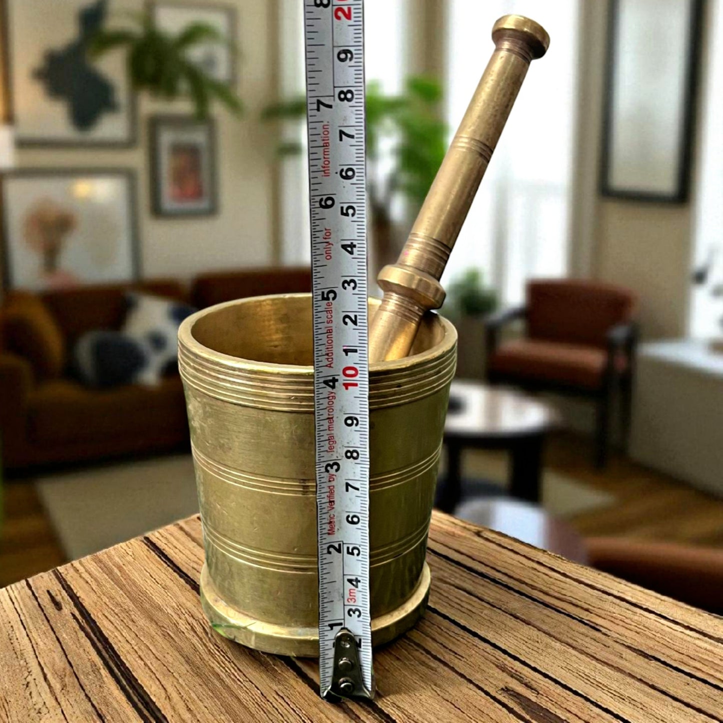 Antique Brass Khalbatta | Pital Traditional Grinding Tool