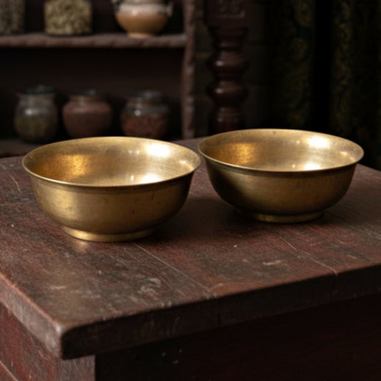 Antique Brass Katori Set | Traditional Dining & Décor Collection