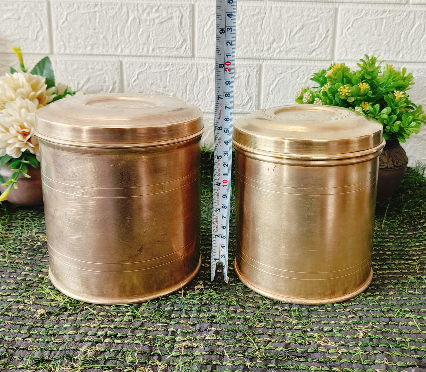 Antique Brass storage Box in pair
