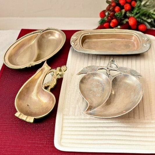 Antique Brass Serving Set | Pital Tableware Collection | Brass Utensil Set
