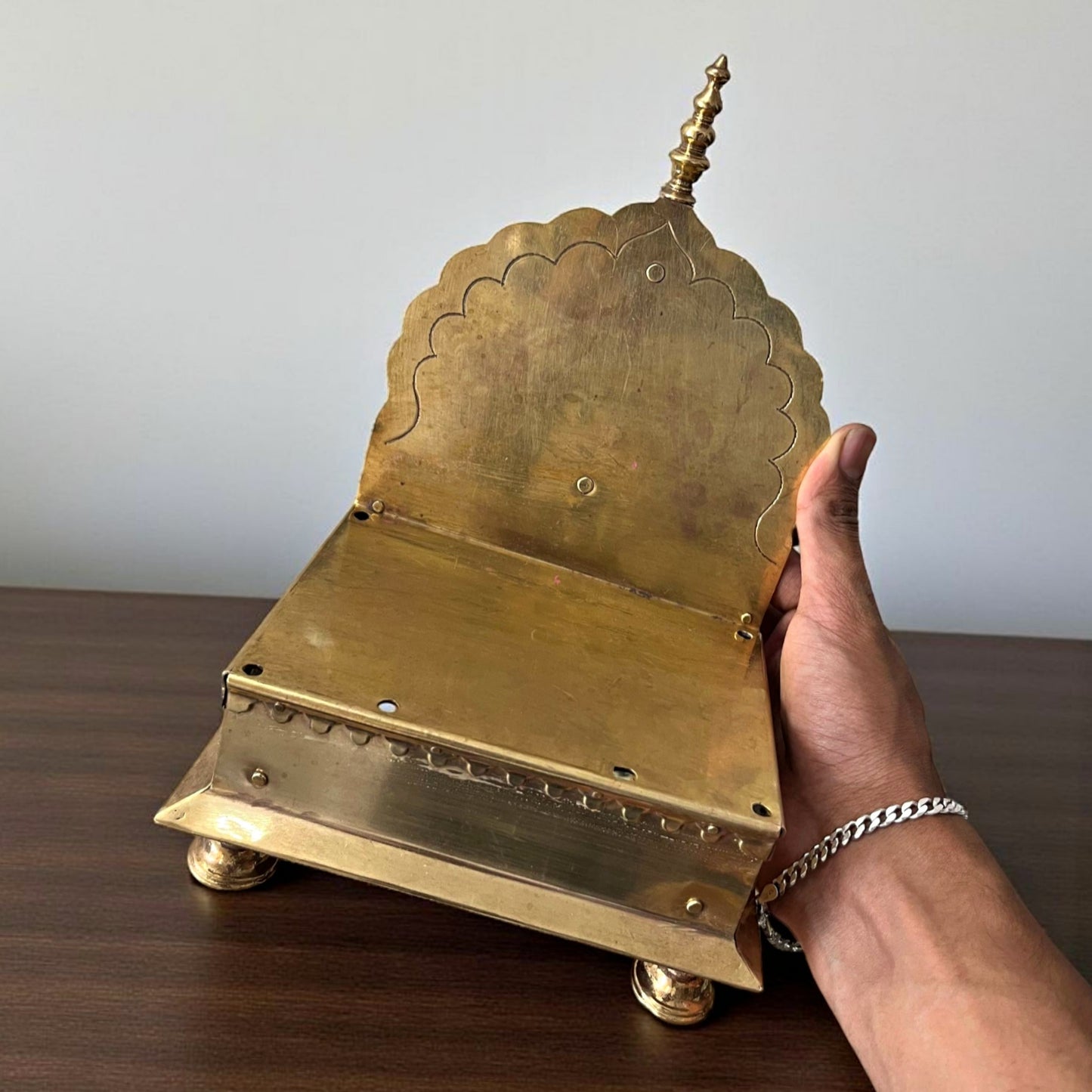 Antique Brass Singhasan | Traditional Decorative Seat Stand