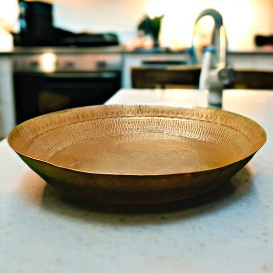 Antique Brass Big Parat | Pital Old Aata Mixing Thaal | Roti Preparation | Traditional Kitchen Utensil