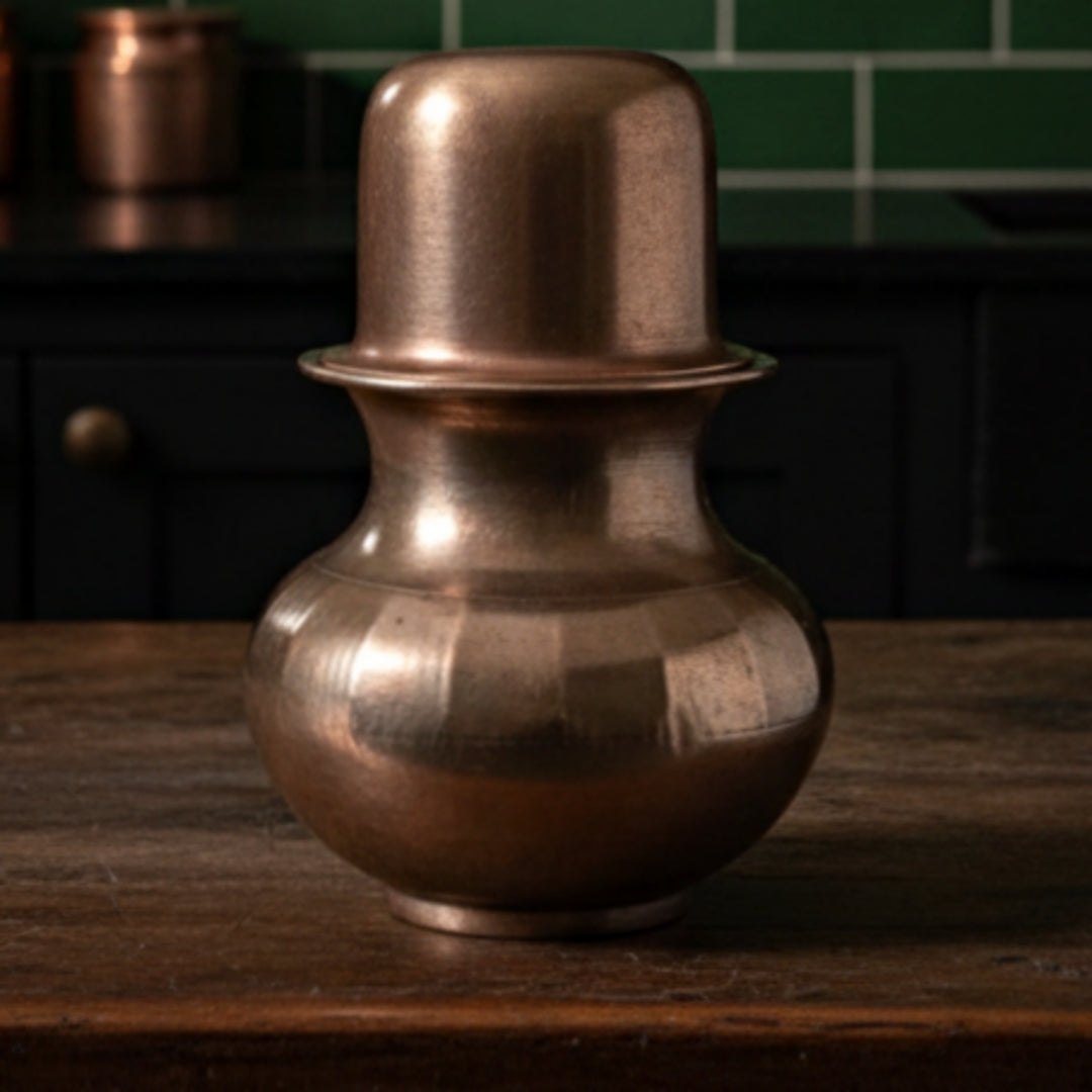 Antique Bronze Kalash with Pyala | Traditional Serving & Decor Set