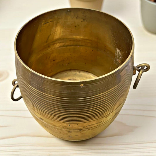 Antique Brass Planter | Big Traditional Home Décor & Indoor Plant Display