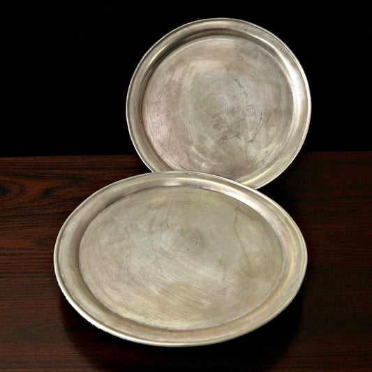 Antique Brass Plate | Traditional Serving & Home Decor