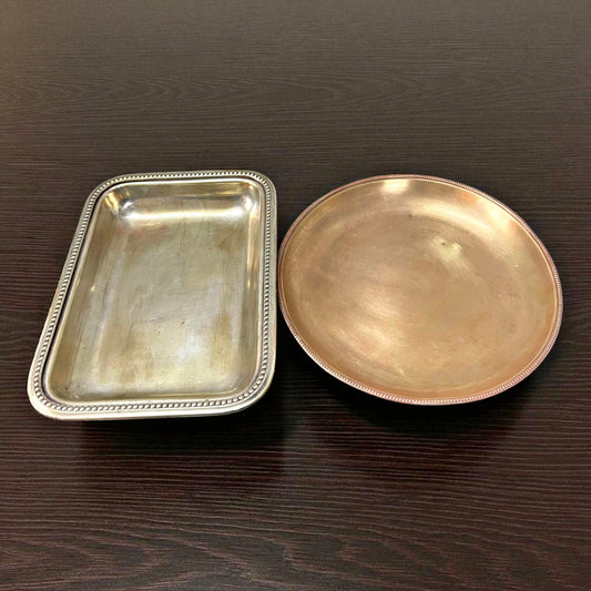 Antique Brass Plate & Tray | Pital Traditional Dining & Decor
