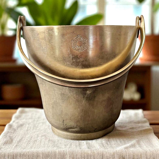 Antique Brass Bucket | Pital Traditional Storage Decor
