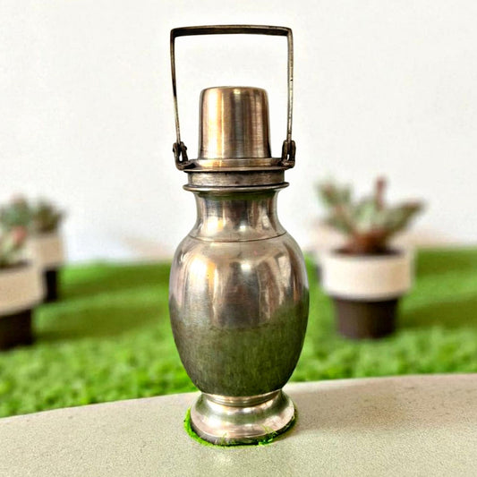 1979 Antique Brass Water Bottle | Traditional Indian Utility & Décor