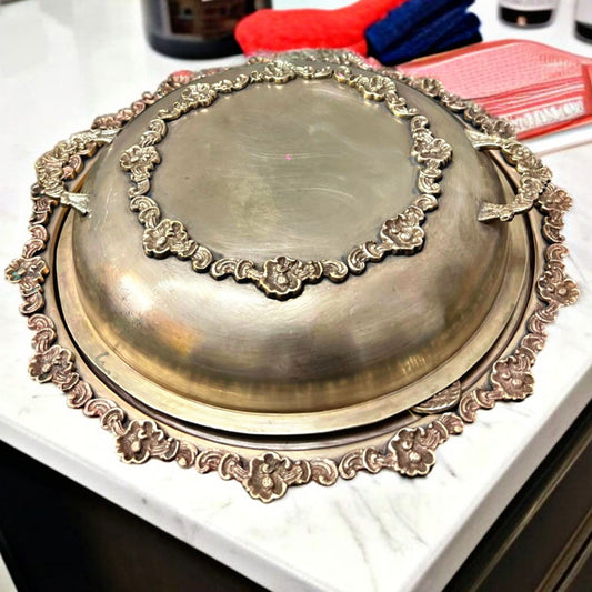 Antique Brass Serving Dish with Spoon | Pital Traditional Kitchenware