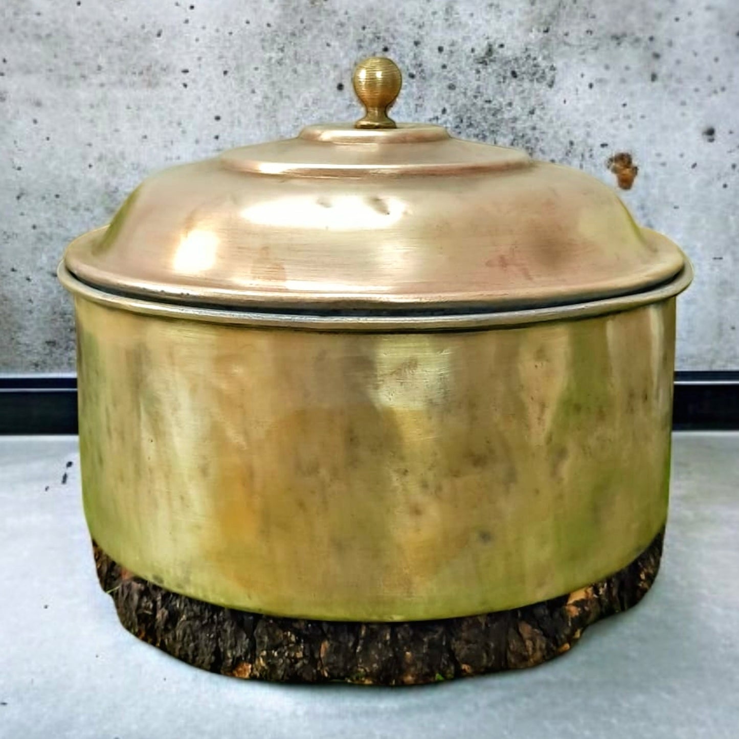 Antique Brass Big Storage Box | Traditional Roti Dabba | Pital Chapati Box