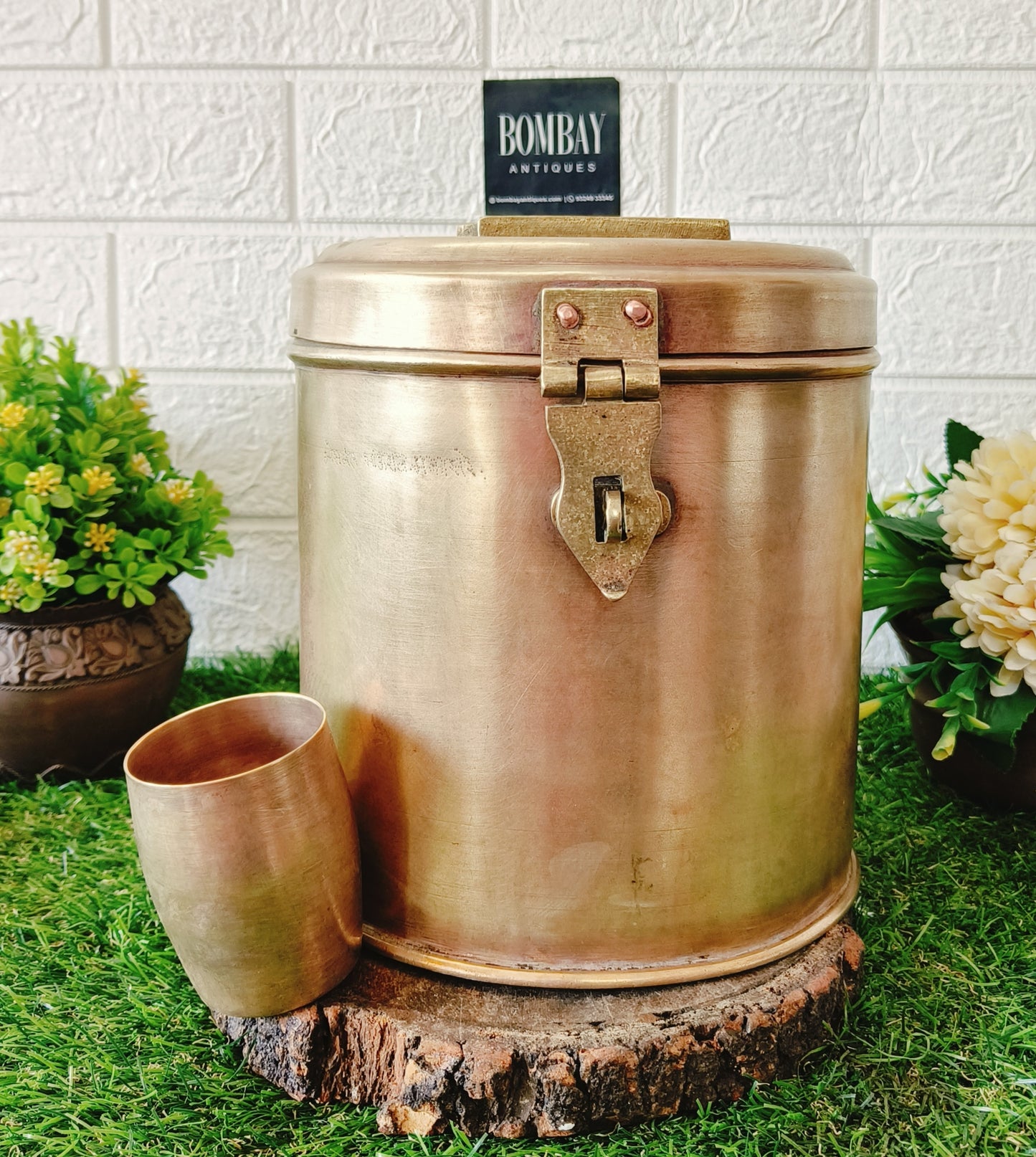 Antique Brass Storage Box | Pital Kadi Dabba | Traditional Utensil