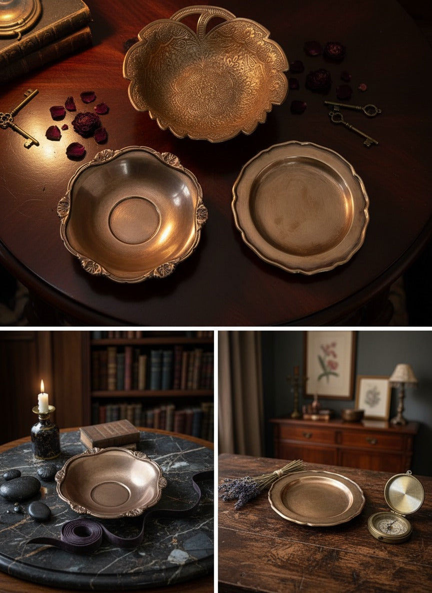 1983 Antique Brass Decor Bowl Set of 3 | Pital Traditional Home Styling Bowls