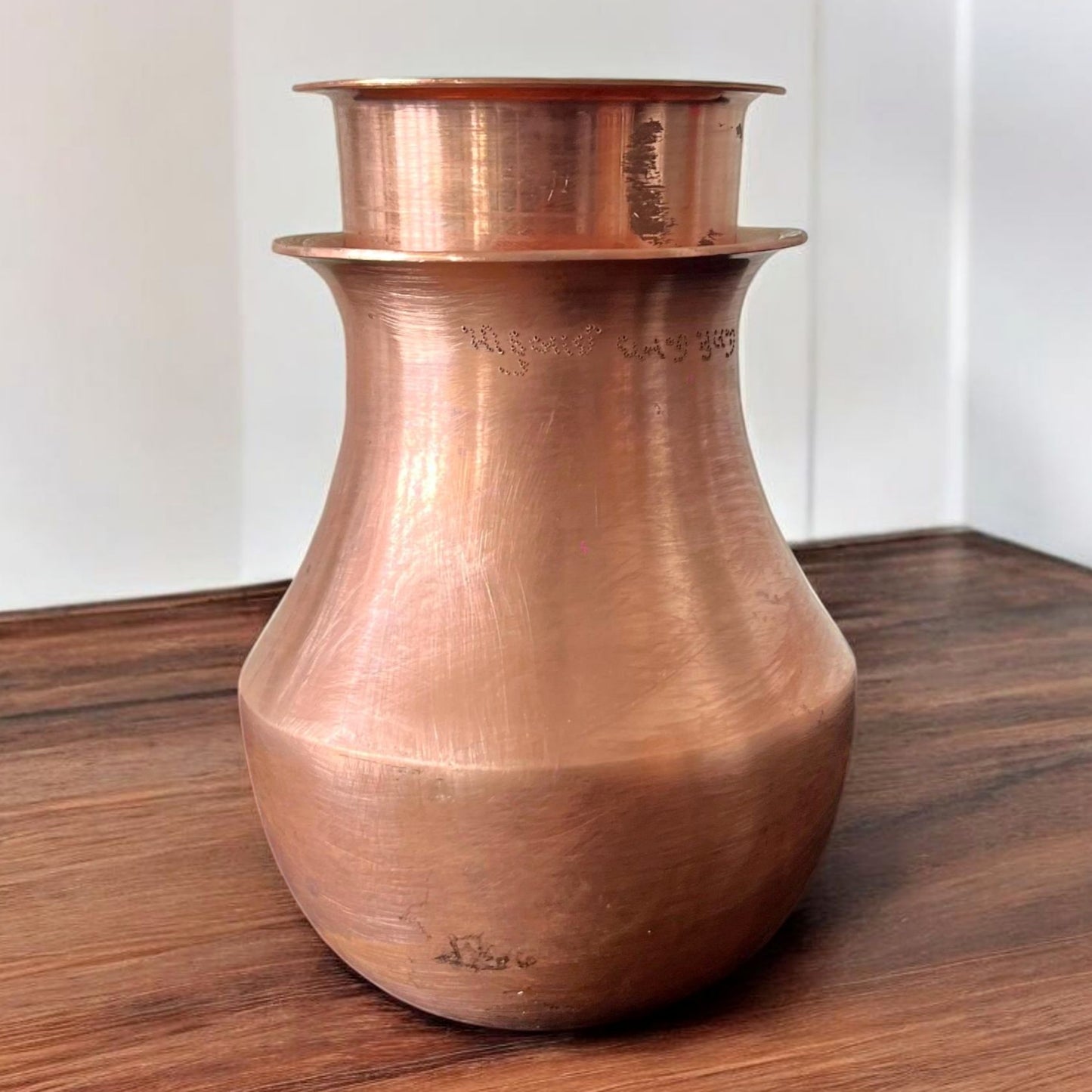 Antique Copper Kalash with Pyala | Copper Traditional Storage Vessel Set