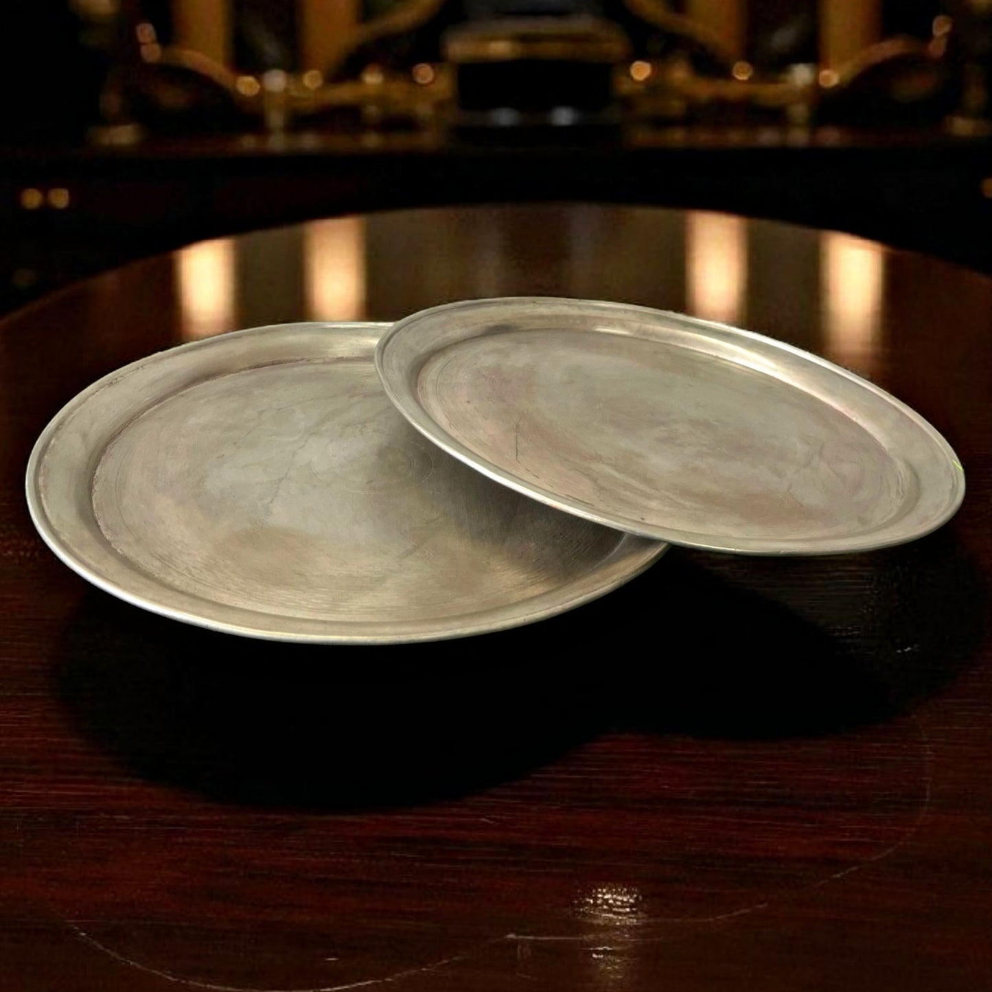 Antique Brass Plate | Traditional Serving & Home Decor
