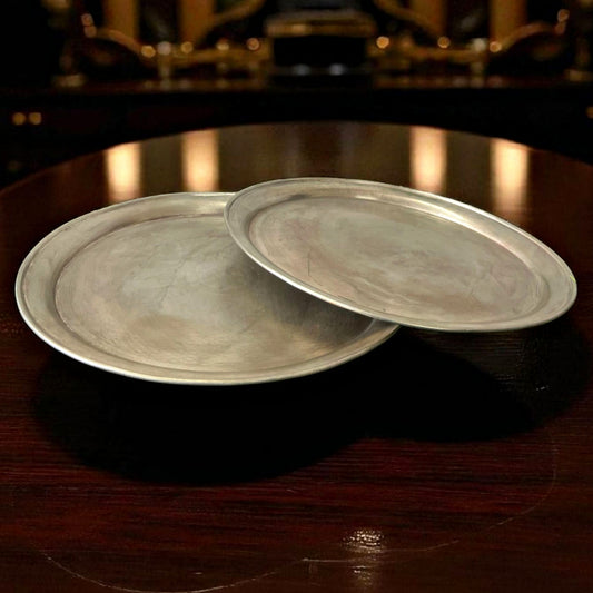 Antique Brass Plate | Traditional Serving & Home Decor
