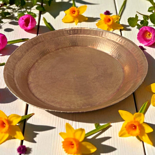 Antique Brass Parat | Pital Traditional Utility Plate