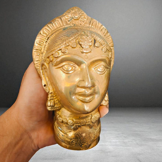 Antique Brass Mukhat | Pital Traditional Decor Piece
