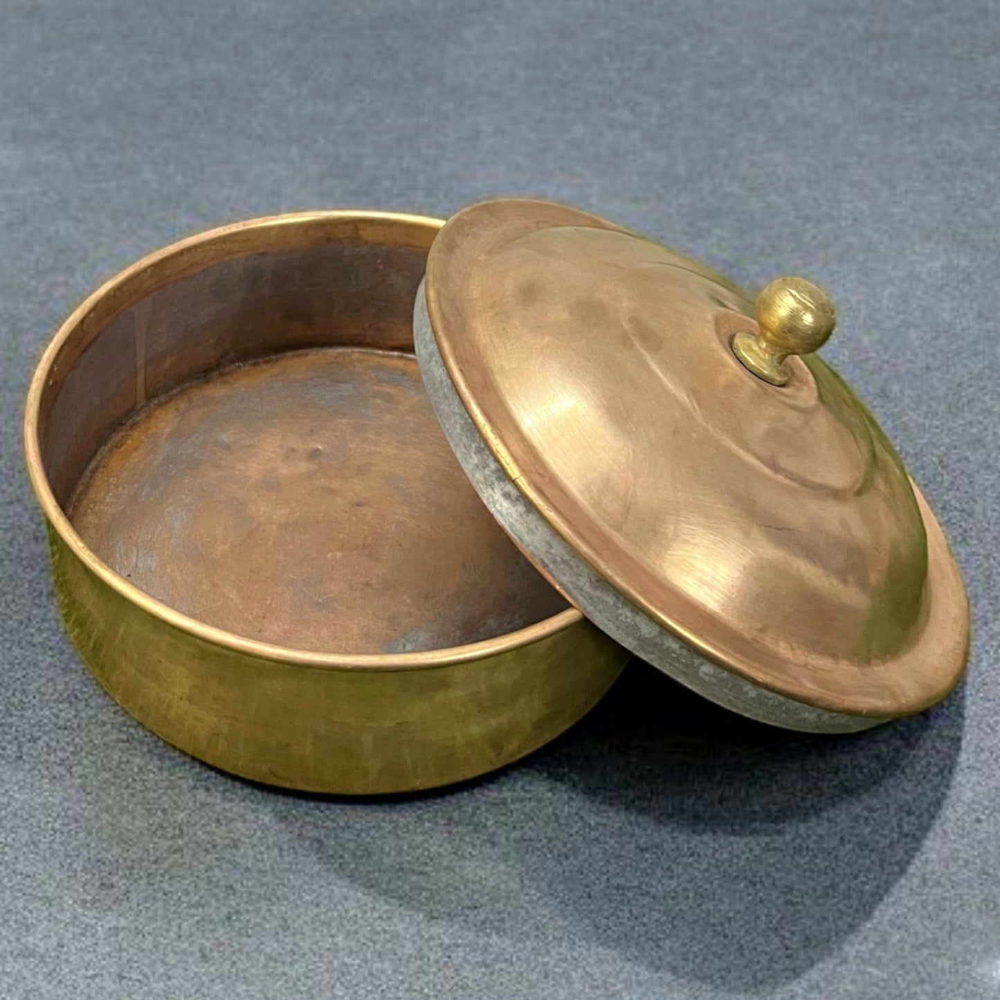 Antique Brass Roti Dabba | Traditional Storage Container