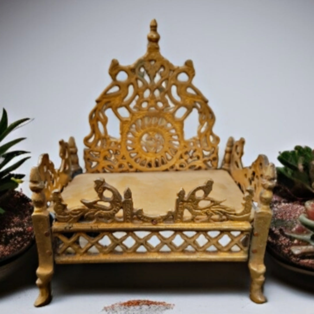 Antique Pital Singhasan | Traditional Brass Display Base