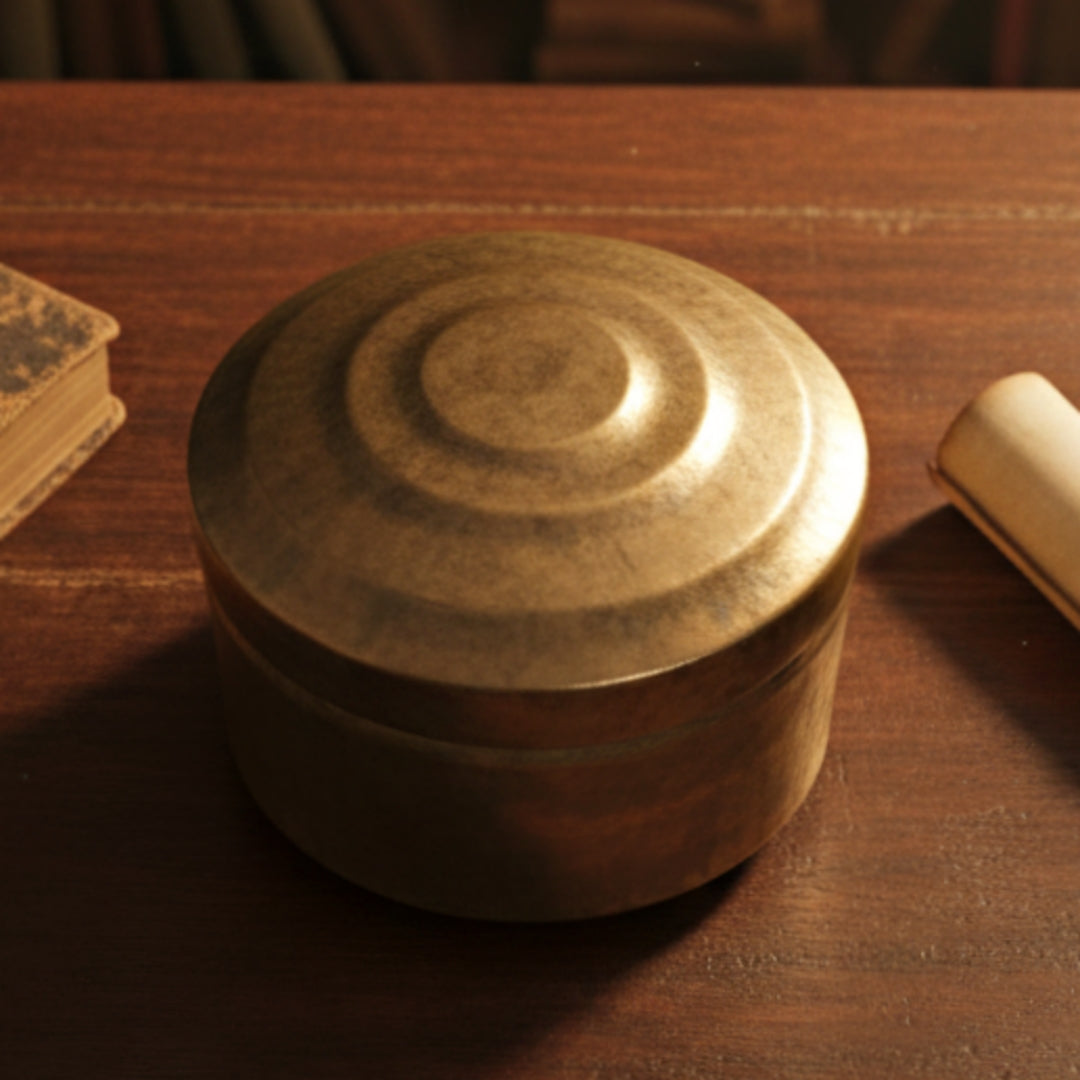 1960 Antique Brass Big Chapati Box | Traditional Kitchen Storage in Thick Gauge