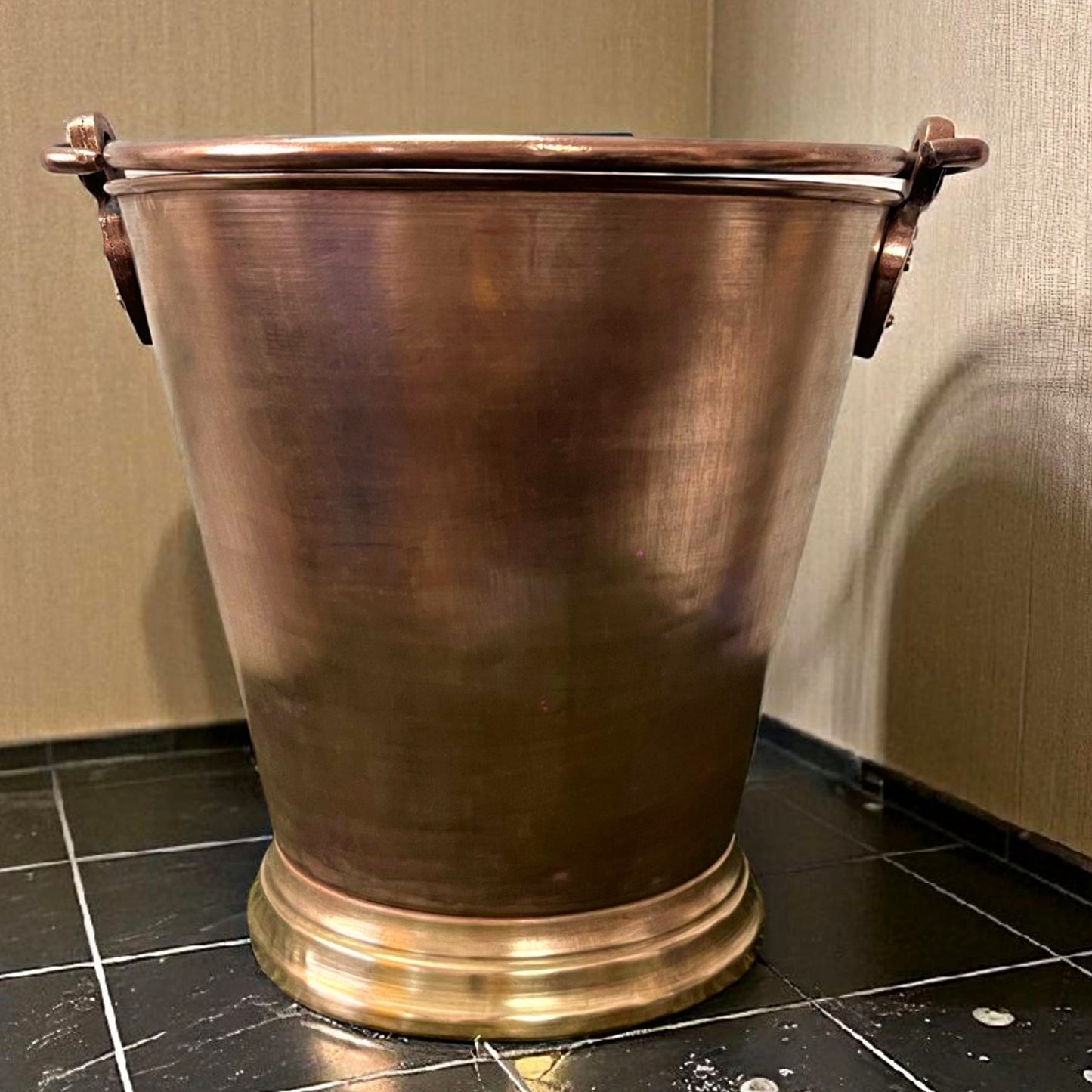 Antique Copper Bucket | Traditional Large Storage Vessel