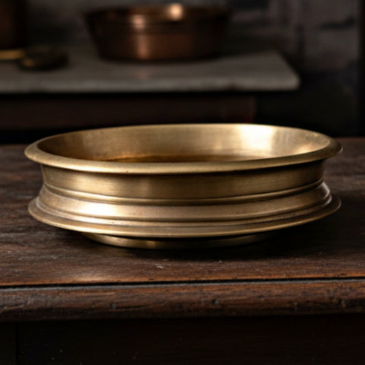 1980 Antique Bronze Urli | Traditional Decor Bowl