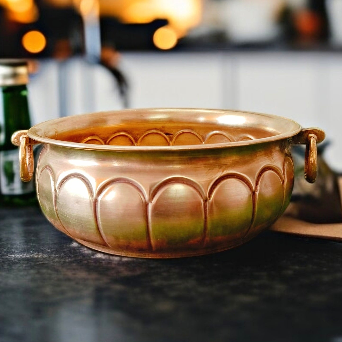 Antique Brass Urli | Classic Décor Bowl | Traditional Item for Living Room | Open Space