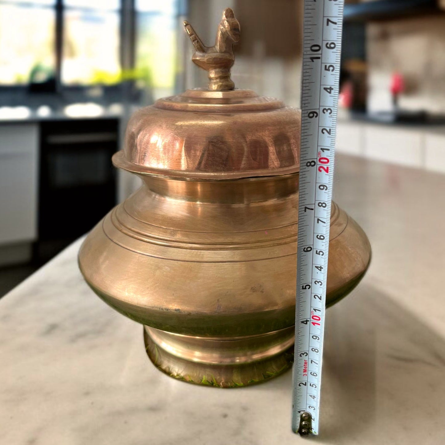 Antique Bronze Deg Set | Traditional Cooking Vessel with Brass Lid & Stand