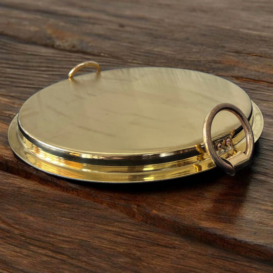 Brand New Brass Dosa Tawa | Pital Traditional Cooking Tawa with Kalai - Bombay Antiques