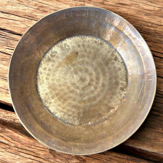 Antique Brass Deep Paraat | Traditional Pital Ghamela for Kitchen & Decor