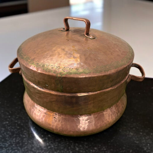 Antique Copper Steamer | Traditional Cooking Vessel