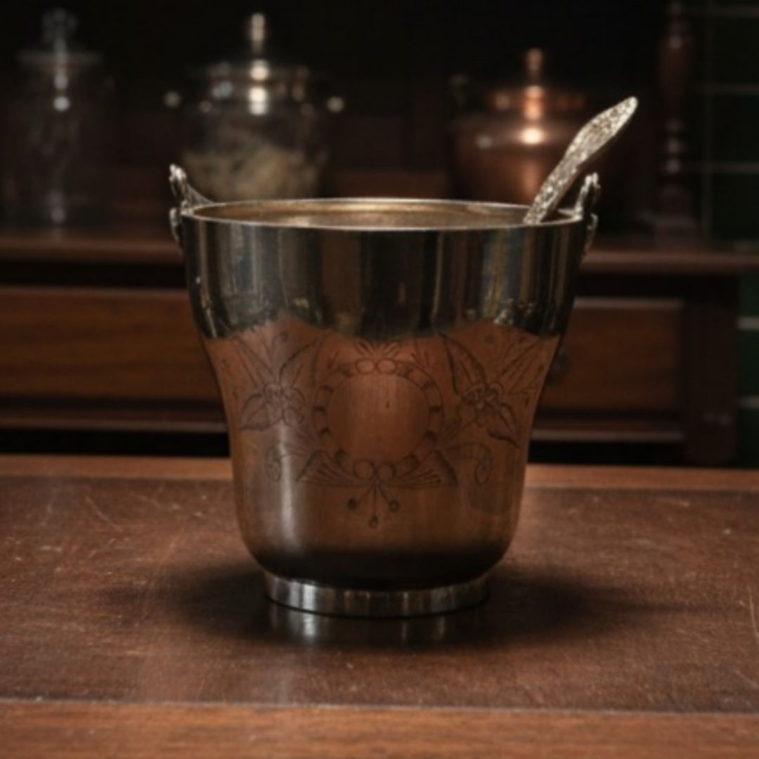 1974 Antique Brass Ice Bucket | Pital Traditional Barware & Storage