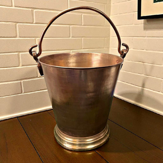 Antique Copper Bucket | Traditional Large Storage Vessel
