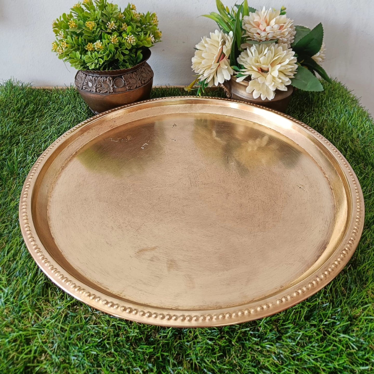 Vintage Brass Big Size Plate