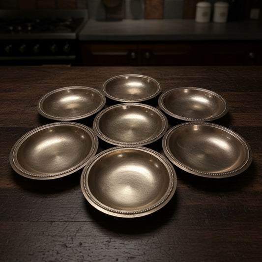 1990 Antique Brass Sauce Pans | Traditional Cookware Set of 6