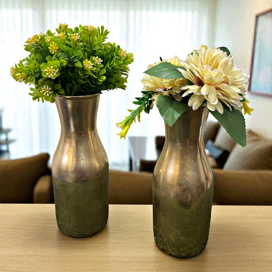 Antique Brass Vase in Pair | Pital Traditional Decor