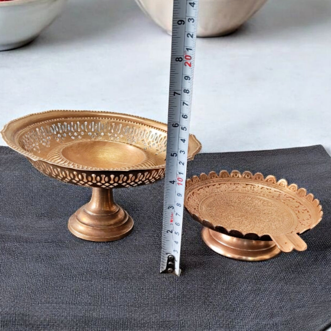 Antique Brass Serving Bowls (Pair of 2) | Classic Pital Kitchenware Set