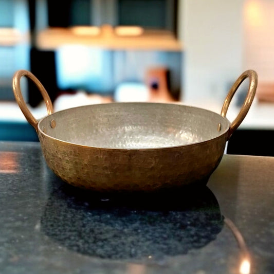Antique Brass Kadai | Small Pital Cooking Vessel | Traditional Indian Cookware