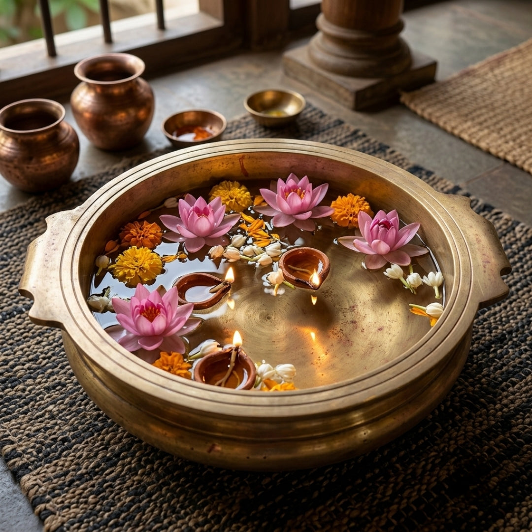 Antique Peetal Urli | Brass Decorative Bowl | Made in 1985