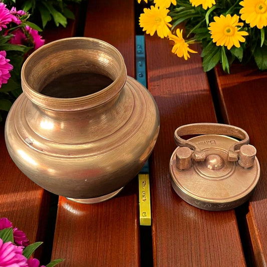 Antique Brass Small Ganga Jal Kalash | Pital Traditional Water Pot
