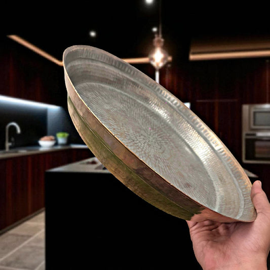Antique Brass Paraat | Traditional Pittal Plate for Roti Making