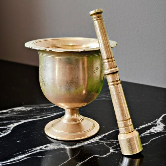 Antique Brass Khalbatta | Traditional Grinder | Kitchenware