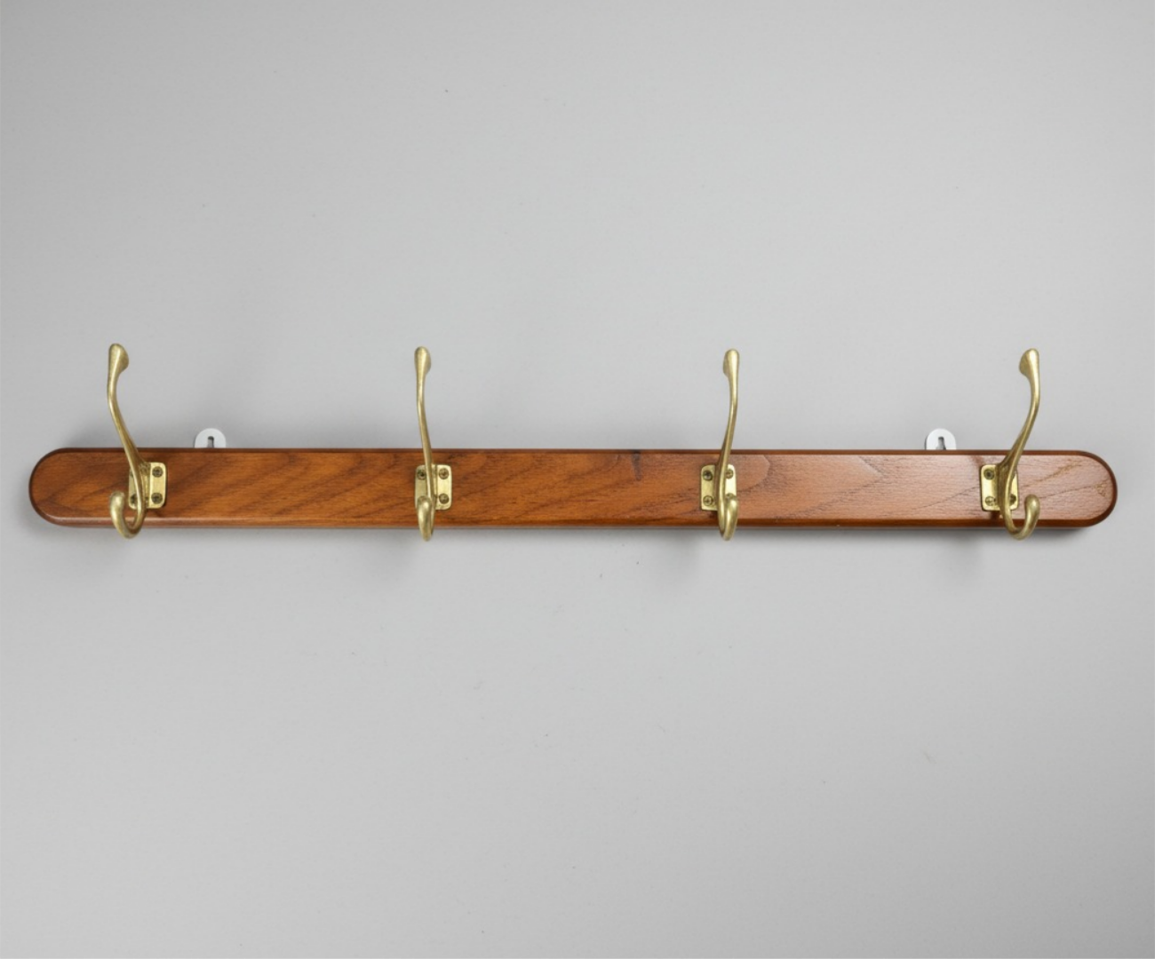 1985 Antique Wooden Brass Hook | Wall-Mounted Hanging Hook