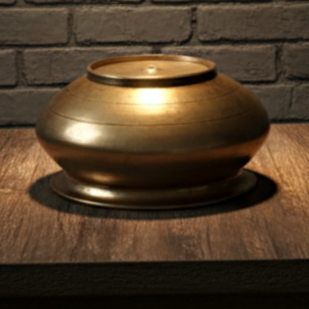 Antique Brass Cooking Urli | Traditional Kitchen & Décor Bowl