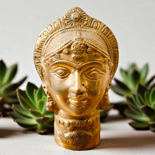 Antique Brass Mukhat | Pital Traditional Decor Piece