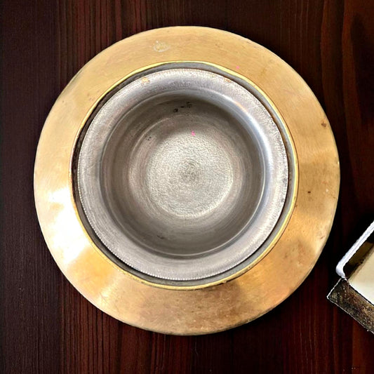 Antique Brass Kalash with Pyala | Traditional Storage & Serving Vessel